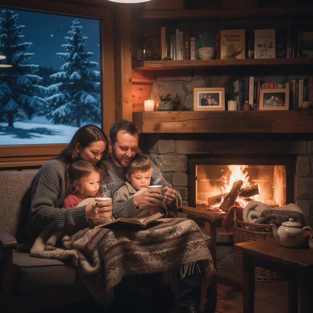 Zátišie s čajovou kanvicou a šálkami na stole obklopené sviečkami